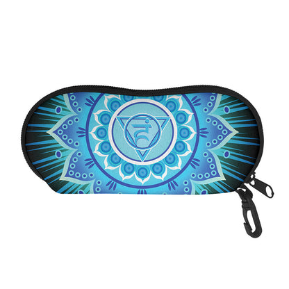 Vishuddha Chakra Mandala Print Glasses Case
