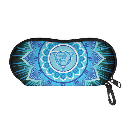 Vishuddha Chakra Mandala Print Glasses Case