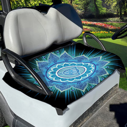 Vishuddha Chakra Mandala Print Golf Cart Seat Cover