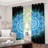 Vishuddha Chakra Mandala Print Grommet Curtains