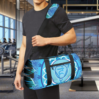Vishuddha Chakra Mandala Print Gym Bag