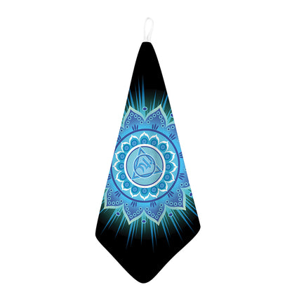 Vishuddha Chakra Mandala Print Hand Towel
