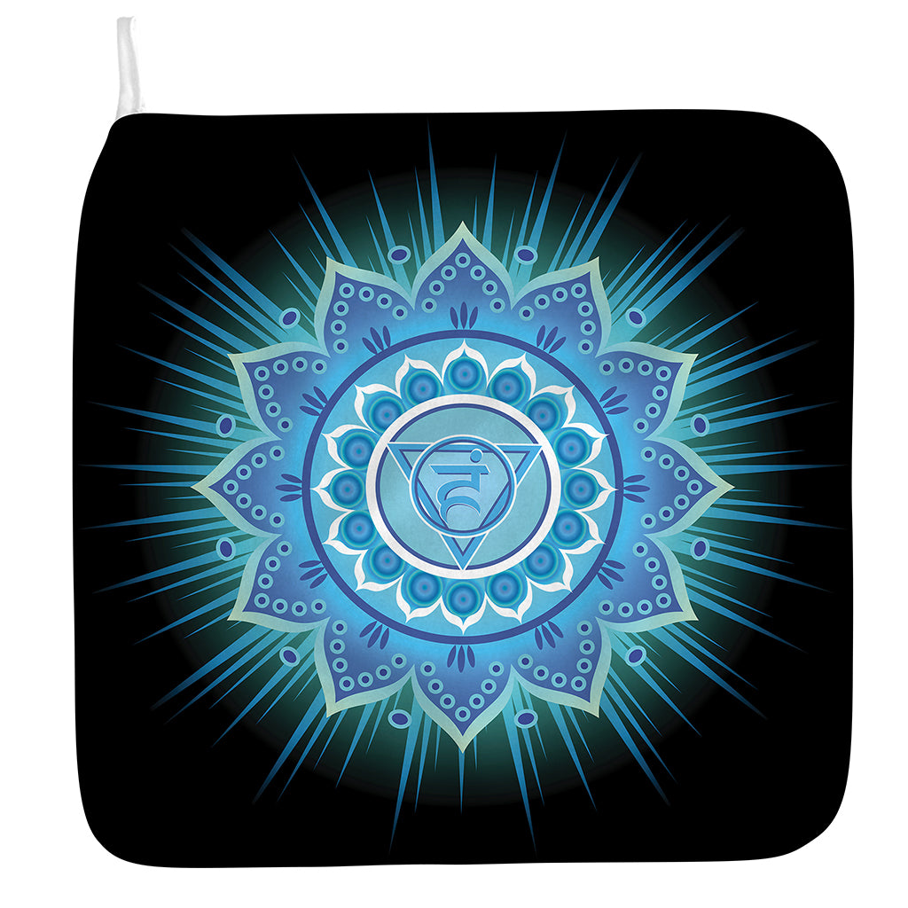 Vishuddha Chakra Mandala Print Hand Towel