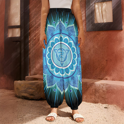 Vishuddha Chakra Mandala Print Harem Pants