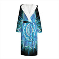 Vishuddha Chakra Mandala Print Hooded Bathrobe
