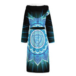 Vishuddha Chakra Mandala Print Hooded Bathrobe