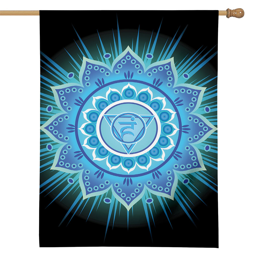 Vishuddha Chakra Mandala Print House Flag