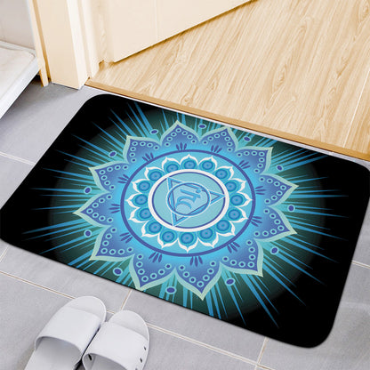 Vishuddha Chakra Mandala Print Indoor Door Mat