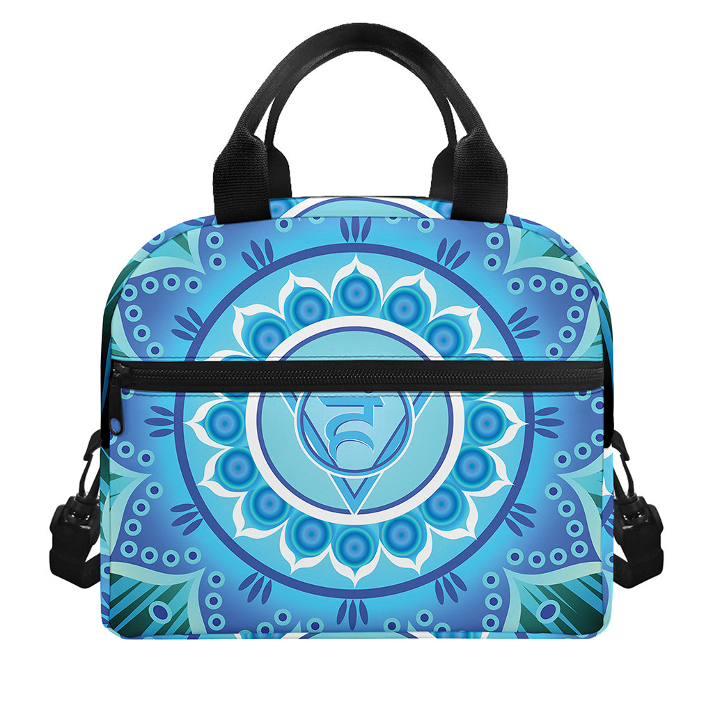 Vishuddha Chakra Mandala Print Insulated Lunch Bag