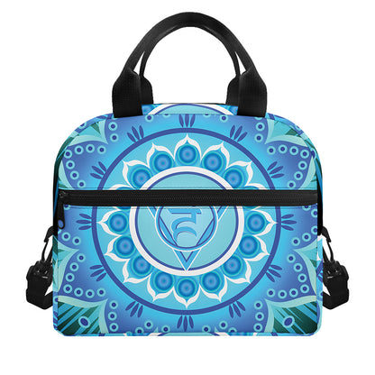 Vishuddha Chakra Mandala Print Insulated Lunch Bag