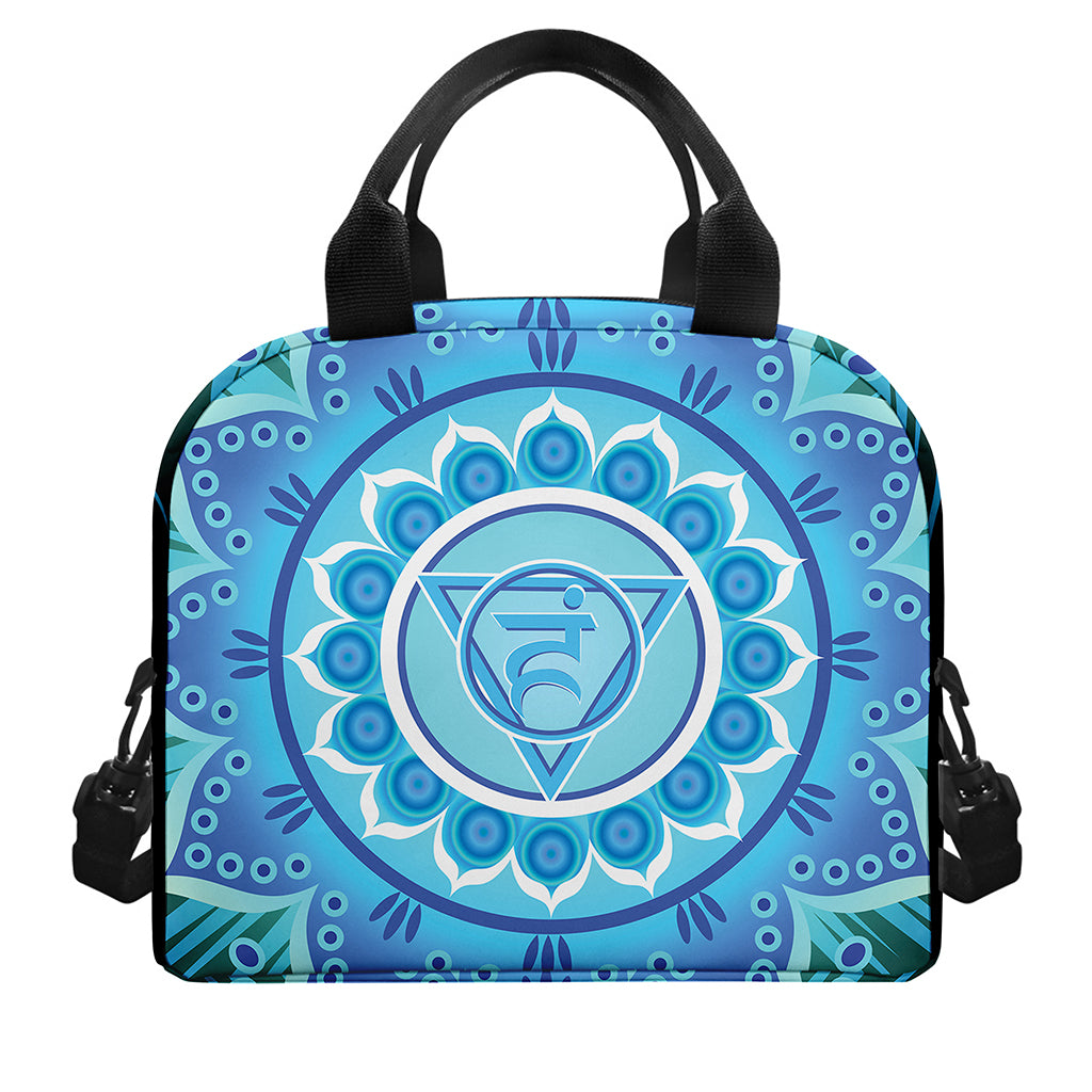 Vishuddha Chakra Mandala Print Insulated Lunch Bag
