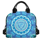 Vishuddha Chakra Mandala Print Insulated Lunch Bag