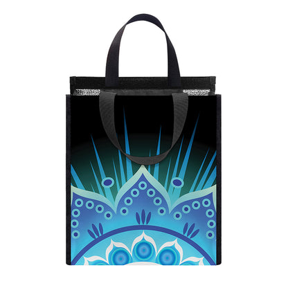 Vishuddha Chakra Mandala Print Insulated Lunch Tote