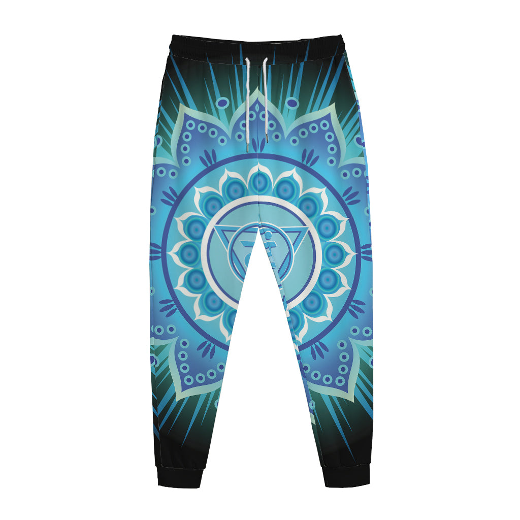 Vishuddha Chakra Mandala Print Jogger Pants