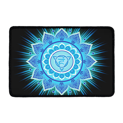 Vishuddha Chakra Mandala Print Kitchen Mat