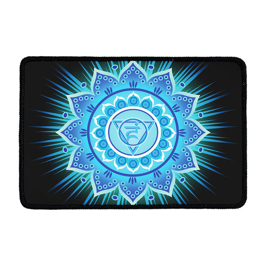 Vishuddha Chakra Mandala Print Kitchen Mat
