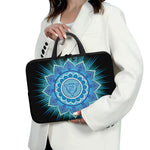 Vishuddha Chakra Mandala Print Laptop Sleeve With Handle