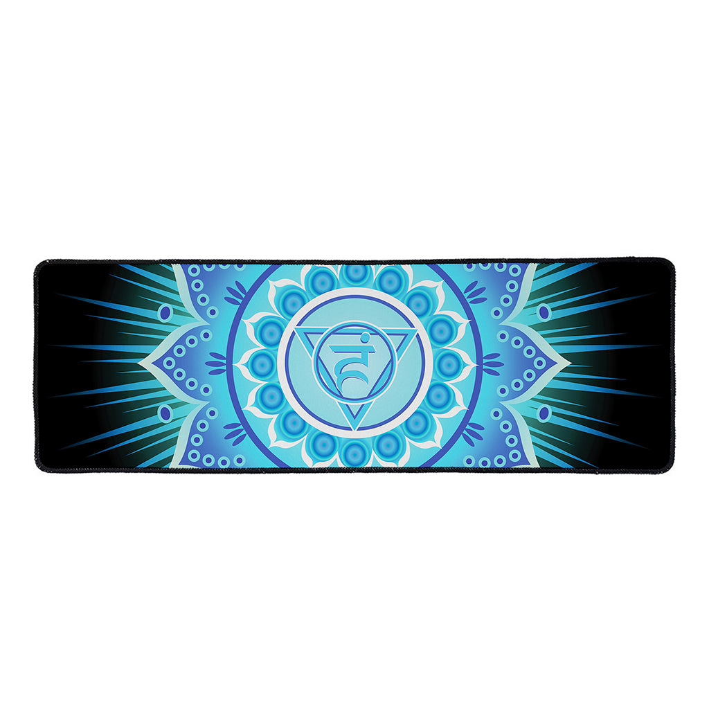 Vishuddha Chakra Mandala Print Long Kitchen Mat