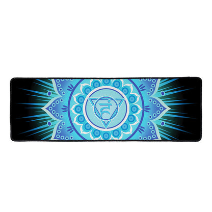 Vishuddha Chakra Mandala Print Long Kitchen Mat