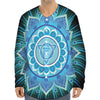 Vishuddha Chakra Mandala Print Long Sleeve Baseball Jersey