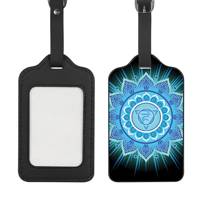Vishuddha Chakra Mandala Print Luggage Tag
