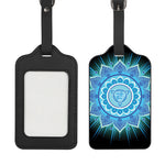 Vishuddha Chakra Mandala Print Luggage Tag