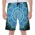 Vishuddha Chakra Mandala Print Men's Beach Shorts