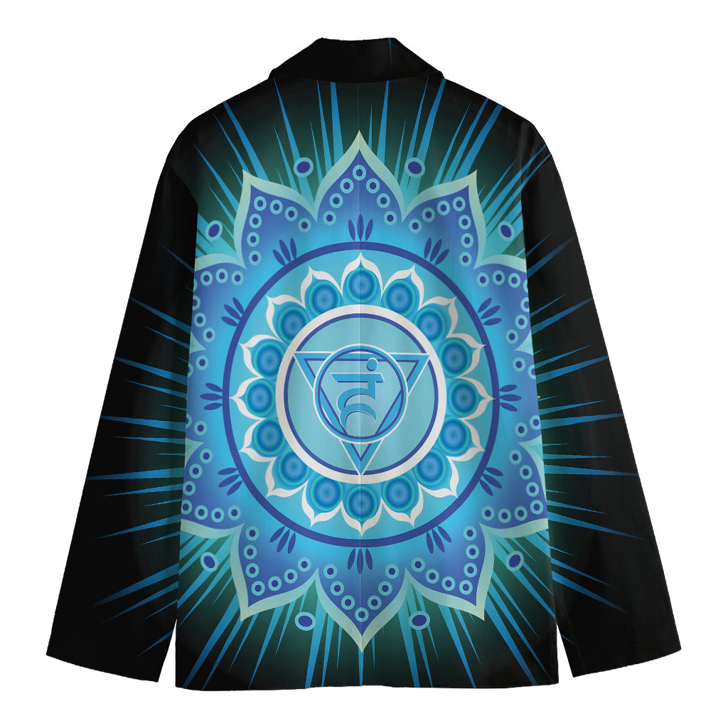 Vishuddha Chakra Mandala Print Men's Blazer