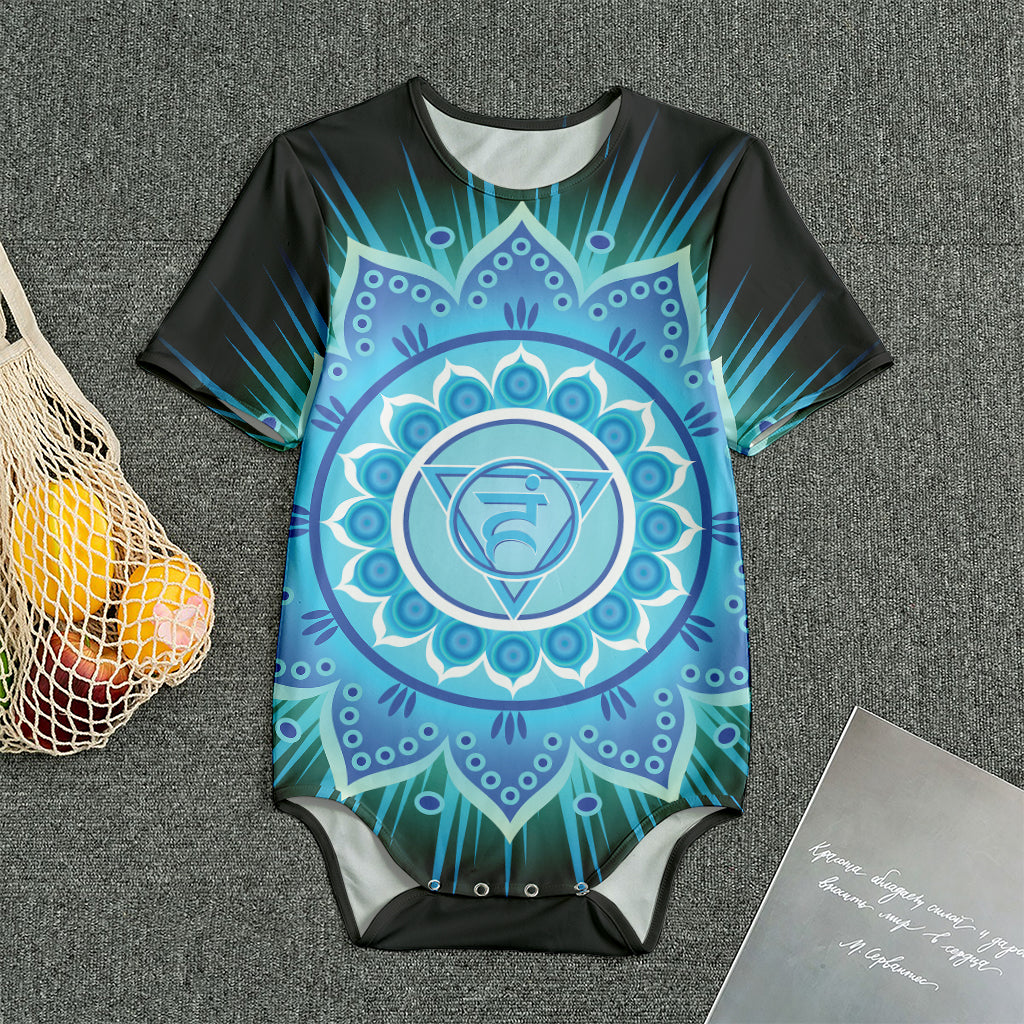 Vishuddha Chakra Mandala Print Men's Bodysuit