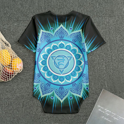 Vishuddha Chakra Mandala Print Men's Bodysuit