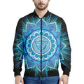Vishuddha Chakra Mandala Print Men's Bomber Jacket