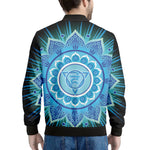 Vishuddha Chakra Mandala Print Men's Bomber Jacket