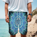 Vishuddha Chakra Mandala Print Men's Cargo Shorts