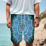 Vishuddha Chakra Mandala Print Men's Cargo Shorts