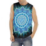 Vishuddha Chakra Mandala Print Men's Fitness Tank Top