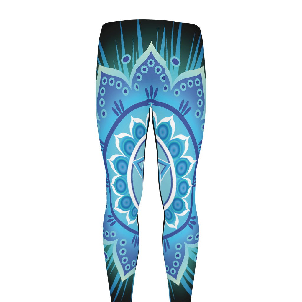 Vishuddha Chakra Mandala Print Men's leggings