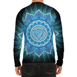 Vishuddha Chakra Mandala Print Men's Long Sleeve Rash Guard
