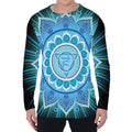 Vishuddha Chakra Mandala Print Men's Long Sleeve T-Shirt