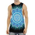 Vishuddha Chakra Mandala Print Men's Muscle Tank Top