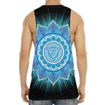 Vishuddha Chakra Mandala Print Men's Muscle Tank Top