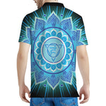 Vishuddha Chakra Mandala Print Men's Polo Shirt