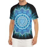 Vishuddha Chakra Mandala Print Men's Short Sleeve Rash Guard