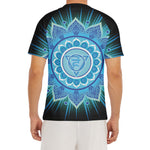 Vishuddha Chakra Mandala Print Men's Short Sleeve Rash Guard