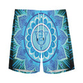 Vishuddha Chakra Mandala Print Men's Athletic Shorts