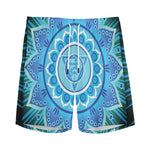Vishuddha Chakra Mandala Print Men's Sports Shorts