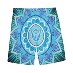 Vishuddha Chakra Mandala Print Men's Sports Shorts