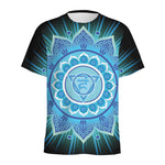 Vishuddha Chakra Mandala Print Men's Sports T-Shirt