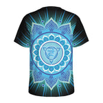 Vishuddha Chakra Mandala Print Men's Sports T-Shirt