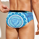Vishuddha Chakra Mandala Print Men's Swim Briefs