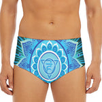Vishuddha Chakra Mandala Print Men's Triangle Swim Briefs